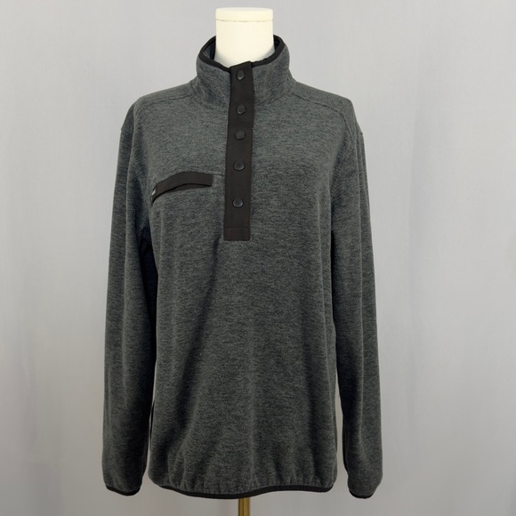 Dri-Duck Women’s Gray Quarter-Botton Fleece - Picture 1 of 5